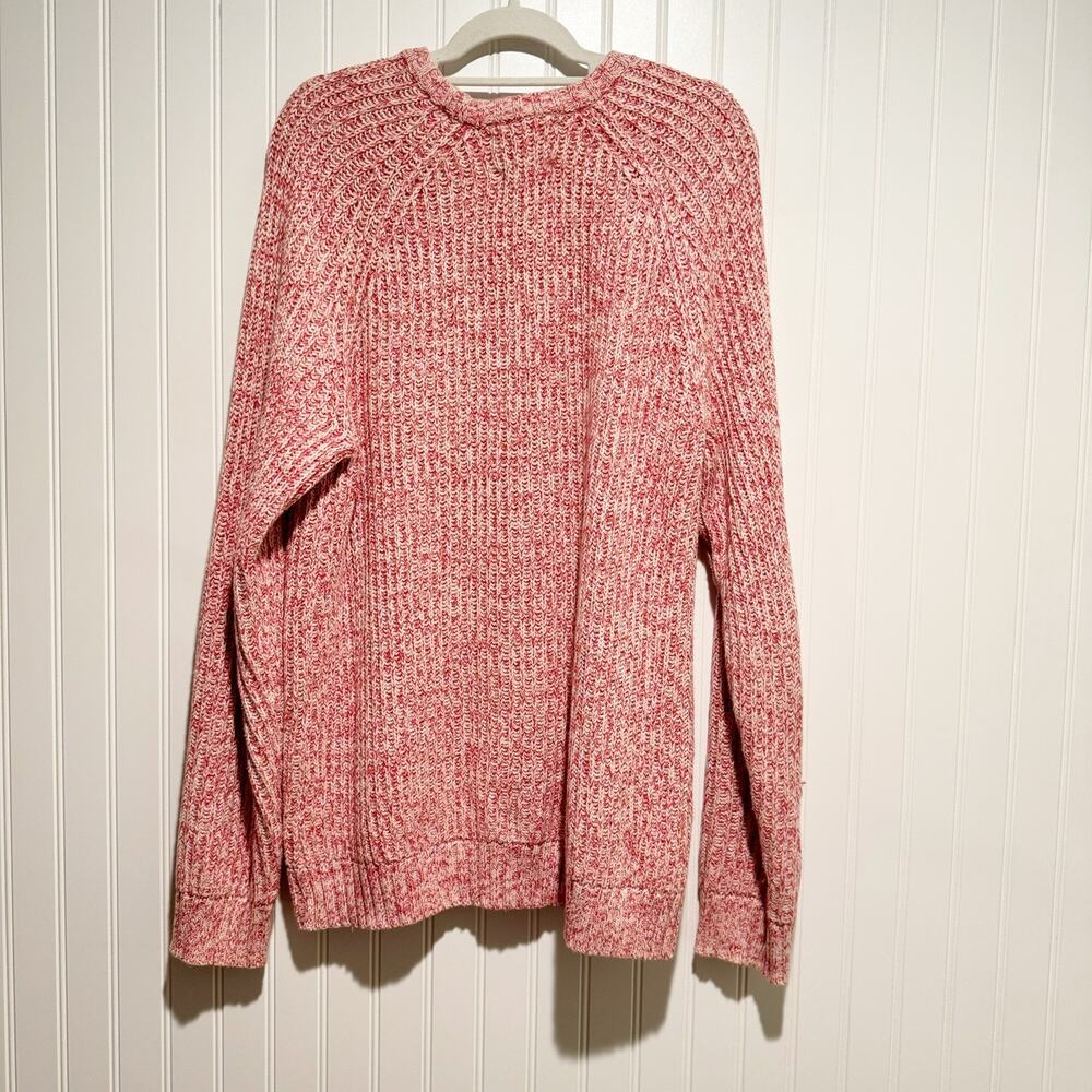 Old Navy Crew Neck Sweater Tunic Length Red Pink White Size Large - Picture 5 of 5